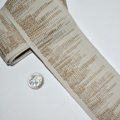 1.81 yd (65″) Samuel & Son TERRACE OMBRE Beige EMBROIDERED BORDER 2⅞” TAPE Trim