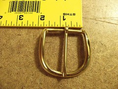 1 1/2″ End Bar (Heel) Buckle Soild Brass, Nickeled Brass (Pack Of 2)