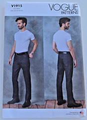Vogue Sewing Pattern 1915 Men’s Jeans Tapered Leg Chest 40-46 Waist 34-42 UNCUT