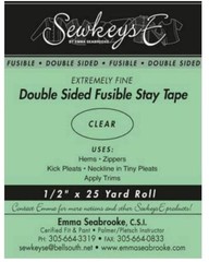 Field’s Fabrics Clear – 1/2″ Double Sided 0.5 inches x 25 yards,
