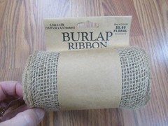 HOBBY LOBBY, NEW BURLAP RIBBON 5.5″ X 15FT 13.97 CM X 4.57 METERS