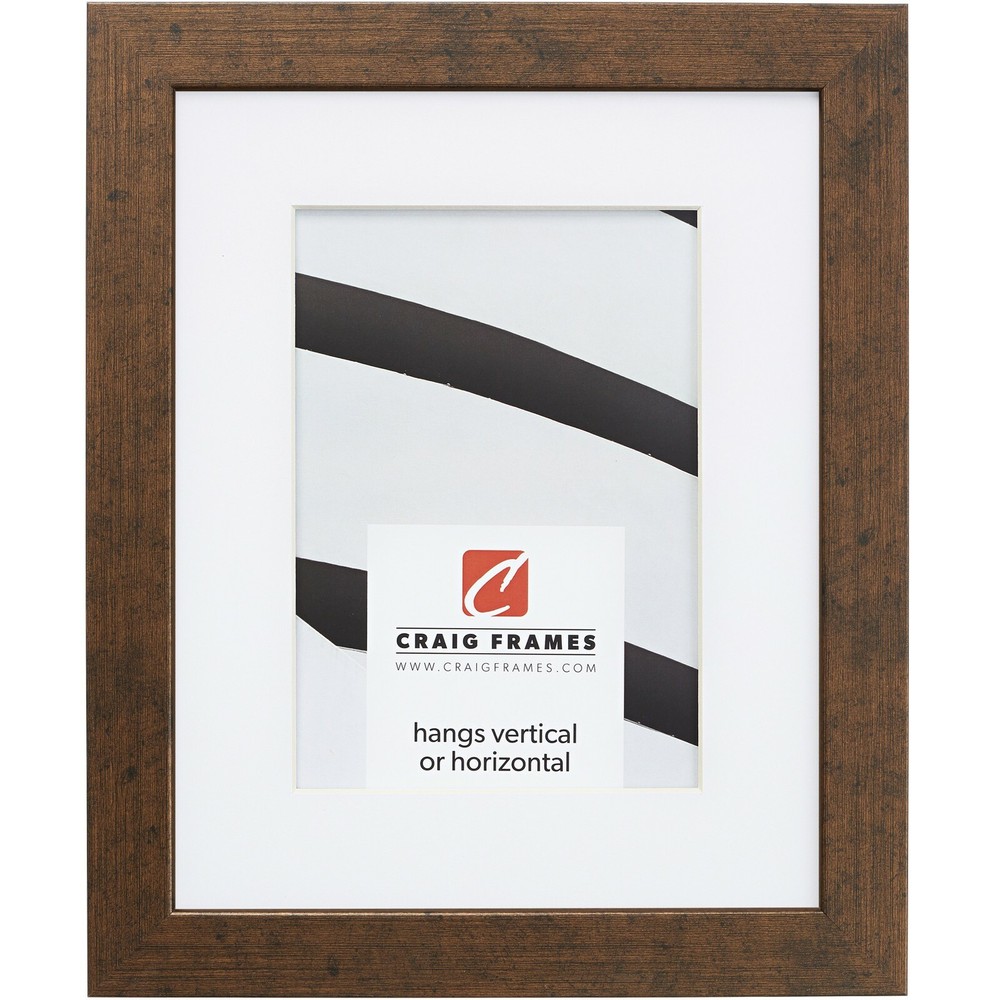 Craig Frames Essentials, 1″ Wide Rustic Copper Picture Frame With a Mat