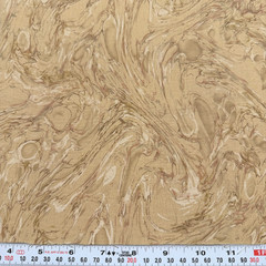 Vintage Tan Brown Marbled Unbranded Cotton Fabric Remnant 9″ x 45″