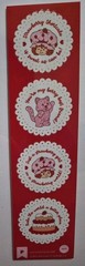Pipsticks Strawberry Shortcake Sticker Sheet Cake & Custard Kitty 2×8