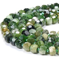 Natural Canadian Jade Gemstone Faceted Rondelle 8X5MM 9X7MM 10X7MM Beads (D417)