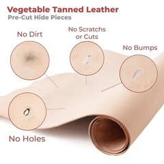 ELW Vegetable Tanned Leather 8-9 Oz. (3.2-3.6mm) Thickness Leather Cowhide