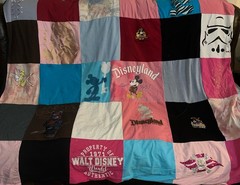 VTG. Repurposed Disney T-Shirts Quilt Blanket 78”X72” Upcycled by Project Repat