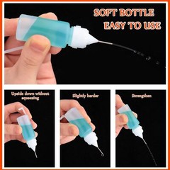 20/40pcs 10ml Needle Tip Glue Bottle Dropper Plastic Bottles_for DIY Painting