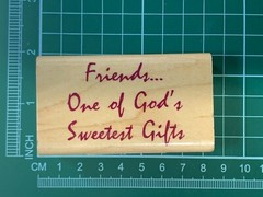 Friends one of God.Wooden Rubber Stamp Inkadinkado Stamp Handmade 1 Pc New [S-1]