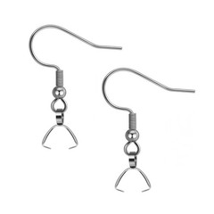 100Pcs Adabele 316 Grade Surgical Stainless Steel Hypoallergenic Fish Earring