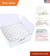 144pcs White 60S/290WT Prewound Bobbin Thread Plastic Size A SA156 for Embroi…