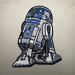 R2-D2 Star Wars Embroidered Iron On Patch 4×3.25 Inch