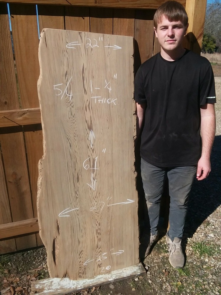 RETURNS ACCEPTED Carbon Dated Old Growth Sinker Cypress Slab Countertop TableTop