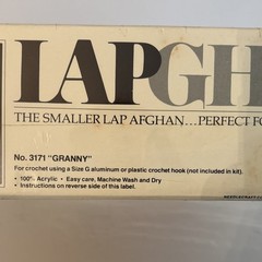 Vintage WonderArt Granny Afghan Crochet Kit Model 3171 original packaging
