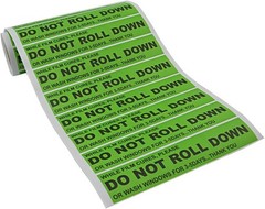 100pcs/roll DO NOT ROLL Down Automotive Self-Adhesive Stickers Warning Label