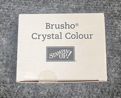 NIB Stampin Up! BRUSHO CRYSTAL COLOUR , 5 bottles! Red/blue/green/yellow