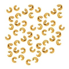 UnCommon Artistry Crimp Covers, 3mm, Gold Plated, (1 Gross-144 Pieces)