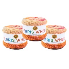 (3 Pack) Lion Brand Yarn 217-610J Ferris Wheel Yarn, Cherry on Top