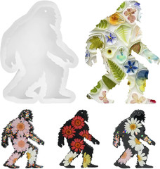 CCVOCION Giant Ape Resin Silicone Mold, Large Animal Sculpture Mold for Hallowee