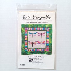 Love Quilt Patterns Bali Dragonfly Paper Piecing Wall Hanging/Pillow Pattern