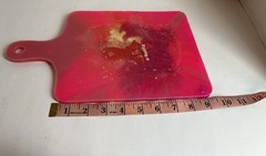 HANDCRAFTED PINK GLITTER BREAST CANCER AWARENESS HEAVY RESIN PADDLE (MANY USES)