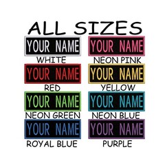 Custom Embroidered Name Tag Sew on Patch Motorcycle Biker Uniform Costume Vests