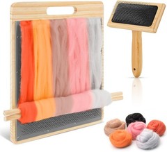 4 Pcs Wool Blending Board Carding Brush Set Wool Hand Carders Wood Brushes Wool