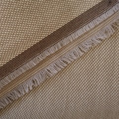 Vtg MCM Kvadrat Wool Upholstery Fabric “Steelcut Trio” Heather Tan, Gray 2 yds
