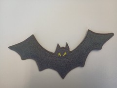 Flying Bat 4.5 Inch Iron On Patch