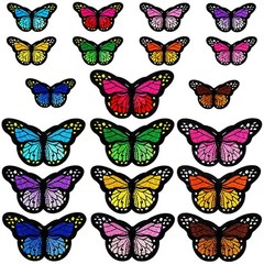 Embroidered Butterfly Patches, 20pcs Iron On or Sew On for Repair, Multicolor