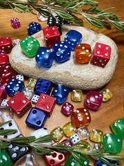 Dice Beads Acrylic Cube Bunco Dice Multi Color Shape 20mm 6mm 100 pcs mix