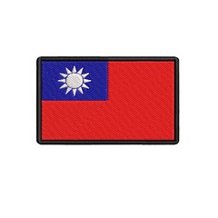 TAIWAN FLAG PATCH CHINESE EMBLEM REPUBLIC of CHINA embroidered iron-on SOUVENIR
