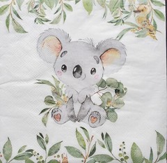 Two (2) Cute Koala Bear Paper Luncheon Napkins Art Crafts Decoupage