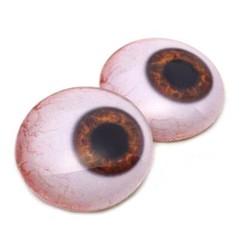 Pair Side Glance Brown Glass Eyes Jewelry Taxidermy Flatback Cabochons Dolls