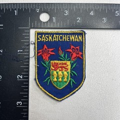 Vtg Province Of SASKATCHEWAN Canada Coat Of Arms Shield Patch C09T