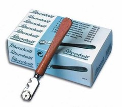 (1) Bohle Silberschnitt Wooden Handle Glass Cutter 6-Wheel B0 100.0 100
