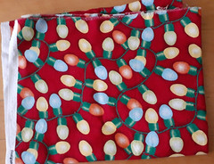 Christmas String Lights Sewing Fabric Holiday Decorations 1 yd x 44″