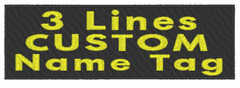 5″ x 3″ Inches Custom Name Tag ID Iron-On Sew Patch 3 Lines Yellow Glow In Dark