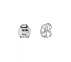14K Solid White Gold Earring Butterfly Backing Medium 1 Pair Value $59.00
