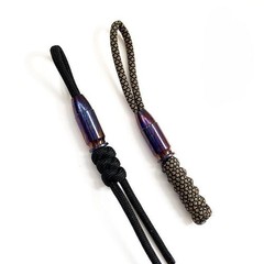 TC4 Damascus Bullet Shape Lanyard Bead Paracord Pendant Bracelet DIY