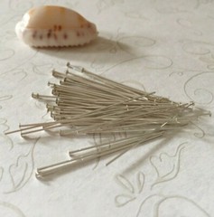 50pc 22g 1.5in Sterling Silver Headpins, USA, Earring finding (ea-shp152-50