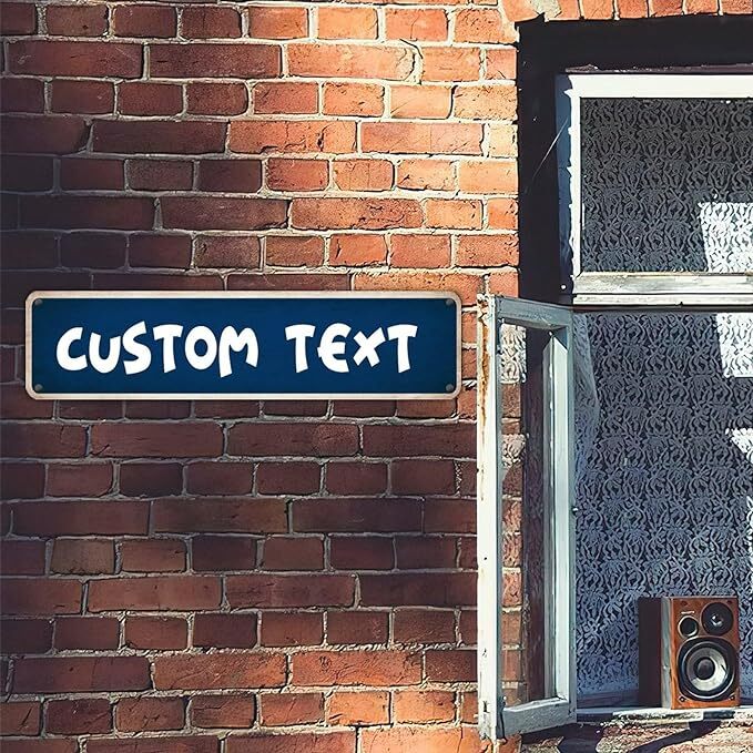 Custom Street Sign Personalized Road Sign with Text Photo Apply to Decor Bar