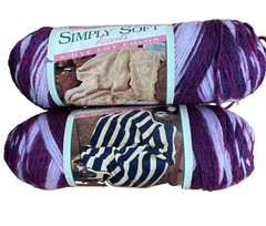 Vintage Caron Simply Soft 2 5oz Sweet Violets Ombré Purple 9808 100% Acrylic New