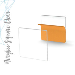 CLEAR ACRYLIC SQUARE BLANK 1/8″ THICK- (PACK 25-50-100) SELECT SIZE