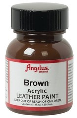 Angelus Acrylic Leather Paint Water Resistant Brown- 1 Fl.OZ