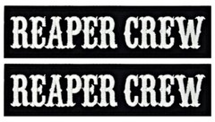 Reaper Crew Embroidered Biker Patch |2PC iron On Sew on 4″ x 1″