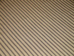 Homespun Stripe Cotton Fabric | Primitive Black Brown Woven Ticking Fabric
