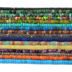 4mm Natural gemstone heishi rondelle spacer jewelry making DIY loose beads 16″