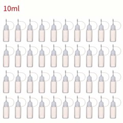 40Pcs 10ML Narrow Tip Applicator Dropper Bottle Needle Tip Squeeze For Art DIY