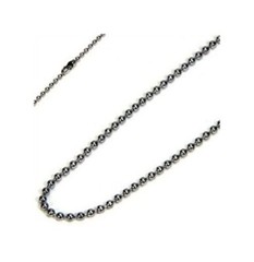 10 STAINLESS STEEL BALL CHAIN Necklace 24″ 2.4mm bead #3 Nickel Free Lead Free